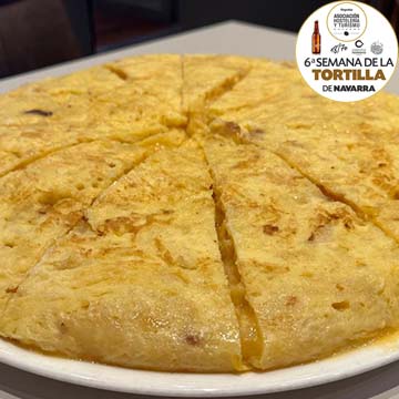 Tortilla tradicional de la Cafetería Elizalde de Pamplona