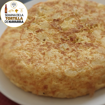Tortilla de patata tradicional del hotel Albret de Pamplona