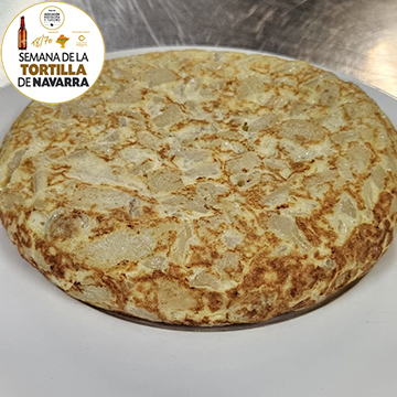 Tortilla de patata tradicional del Bar Caravinagre de Pamplona