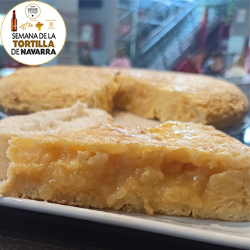 Tortilla de patata tradicional del Camping Iratxe de Ayegui